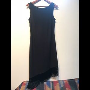 Black fringe dress